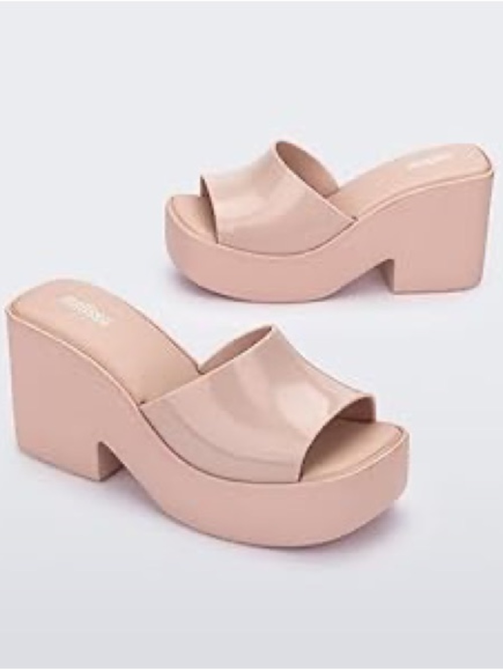 💕MELISSA CHUNKY PLATFORM LIGHT PINK HEELS! EXCELLENT CONDITION!